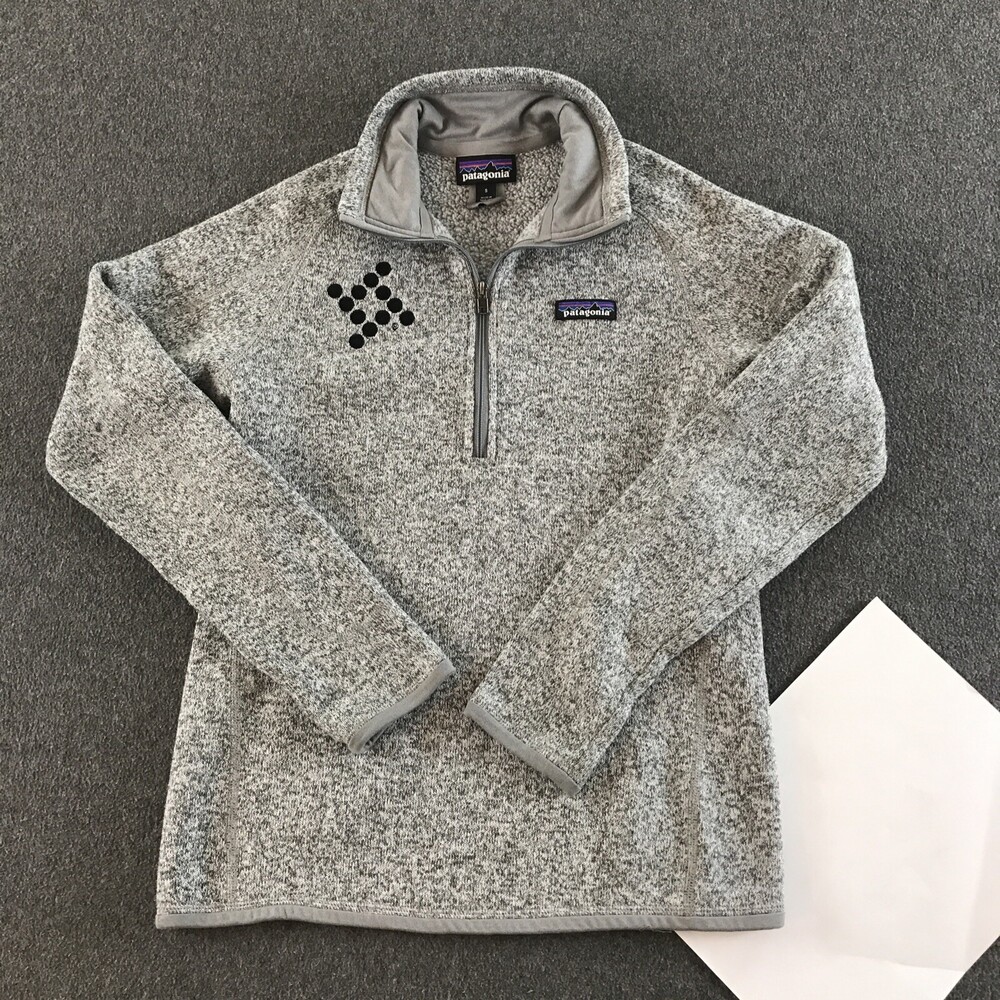 Patagonia Better Sweater Womens Small Gray Branded Jacket 1/4 Zip BRANDED #6369